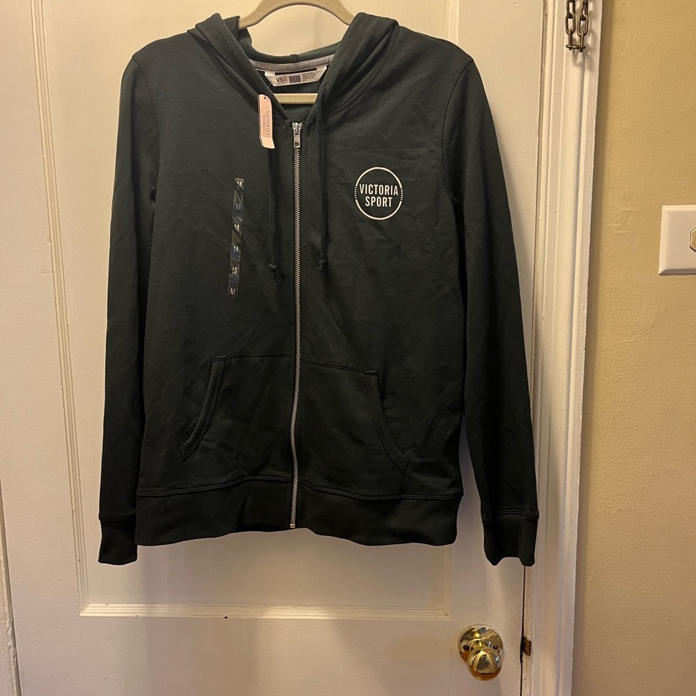Victoria Sport Black Zip-Up Hoodie